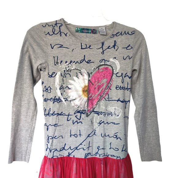 Desigual Girls Heart Dress - Picture 2 of 7